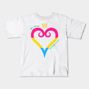 Pan Pride Heart Kids T-Shirt